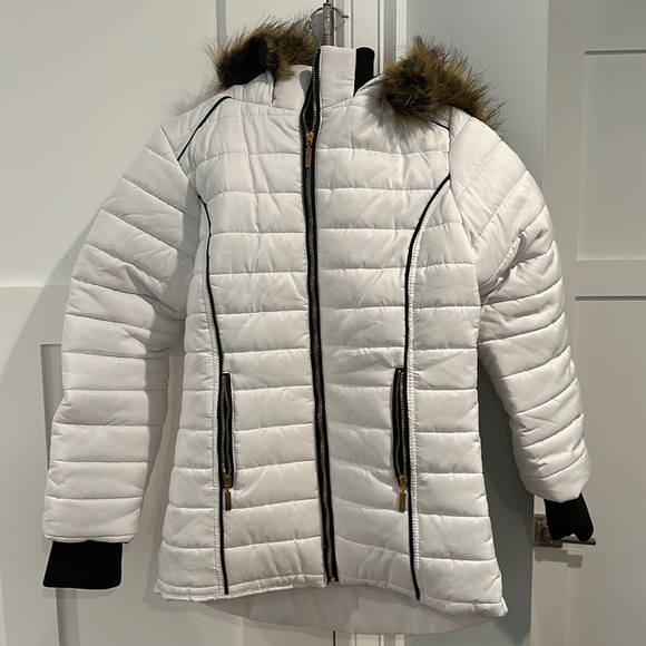 Rising International Jackets & Blazers - White Puffer Coat